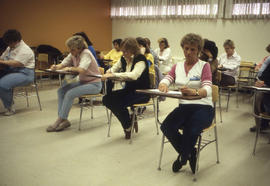 Photograph of students studying in a classroom