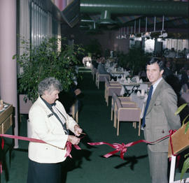 Photograph of the ribbon cutting at the Humber Room