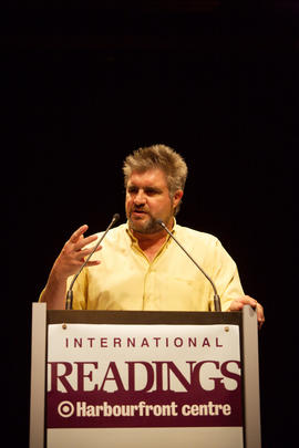 Paul Quarrington speaking at the workshop : [photograph]