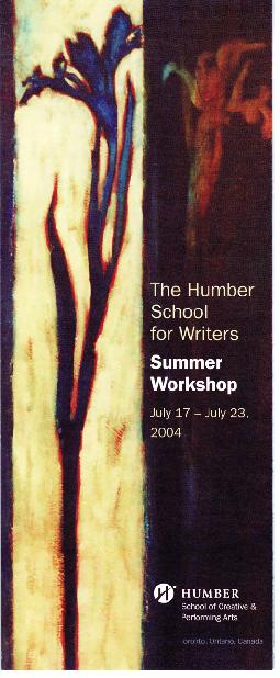 Brochure for Humber School for Writers, Summer 2004