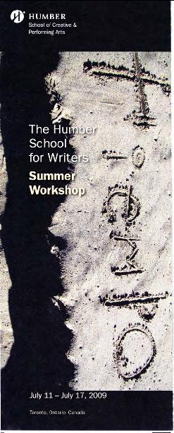 Brochure for the School of Writers' Summer Workshop