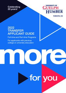 2022 Transfer applicant guide for the University of Guelph-Humber