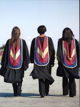 Photograph of three University of Guelph-Humber graduates